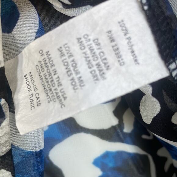 SHOW ME YOUR MUMU Revolve Shook Tunic Cheetah Azul XS Blue Animal Print OVERSIZE - Picture 5 of 7